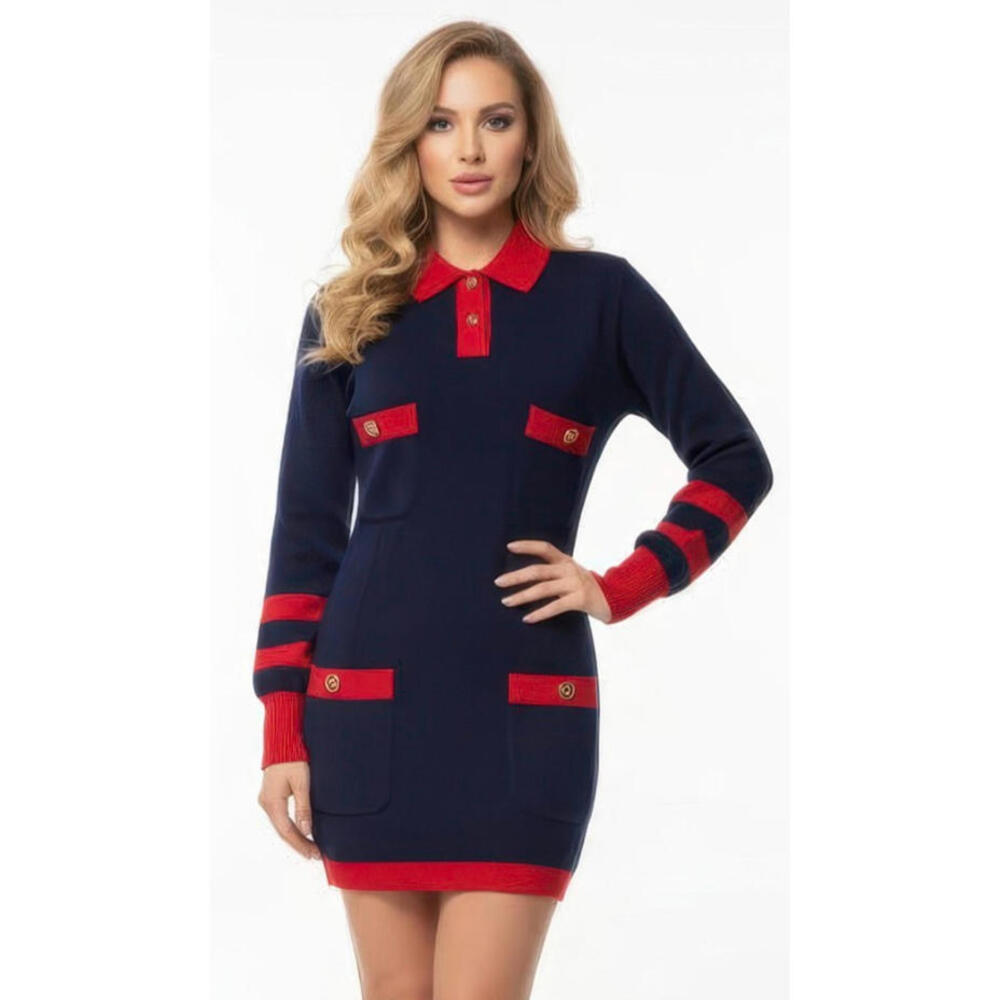 Vintage Chanel Purple & Red 100% Cashmere Cardigan Sweater CC Logo Gold Buttons